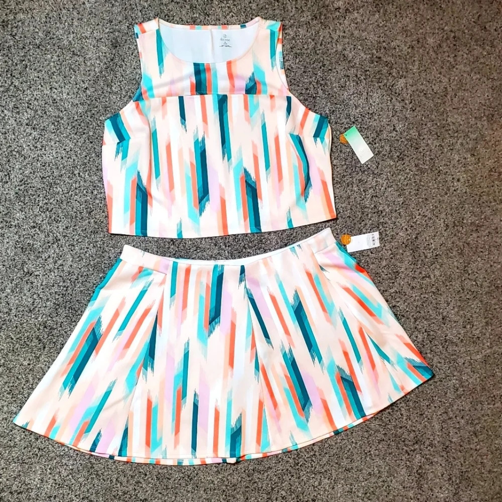 NWT Decree Juniors Active Skirt Set Plus Size 2X Jrs. Plus